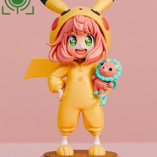 Spy x Family Anya Cosplay Pikachu Figure 2D Bishoujo Desktop Ornament Gift Model