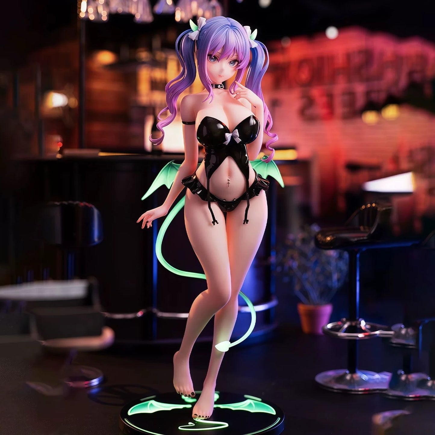 Glowing Little Succubus Figure Model Anime Girl Desktop Ornament