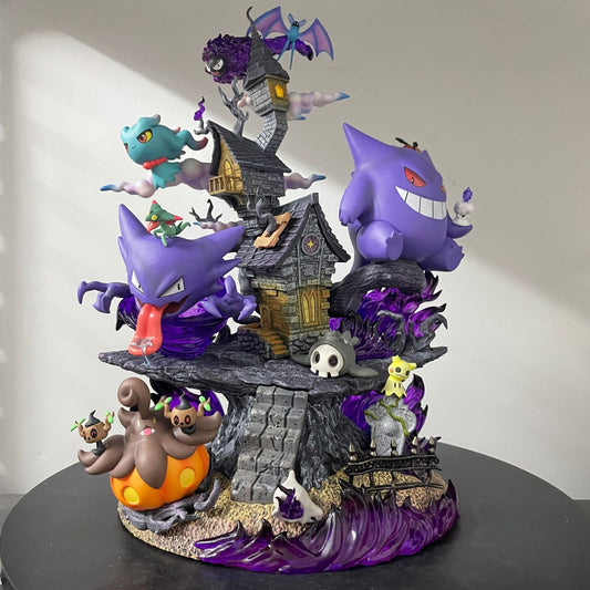 AJEGG Ghost Gengar Ghost Type Pokemon Pet Anime Trend GK Large Figure Model