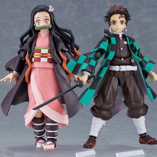 Shifeng She Demon Slayer Figma 498-DX Tanjiro Figure 508-DX Nezuko Anime Figure