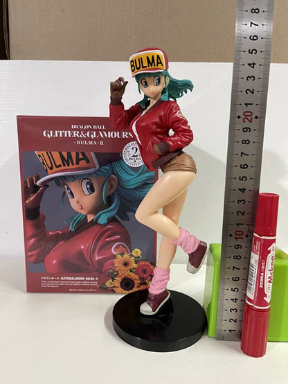 LL Super Saiyan Shining Charm & Bulma Casual Wear Red Blue Clothes Model Figure Boxed
