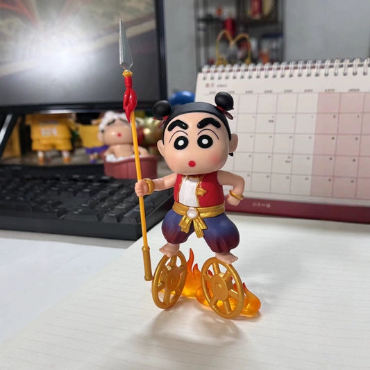 Crayon Shin-chan Cos Nezha Shinnosuke Nohara Figure Cute Ornament Keychain Doll Gift
