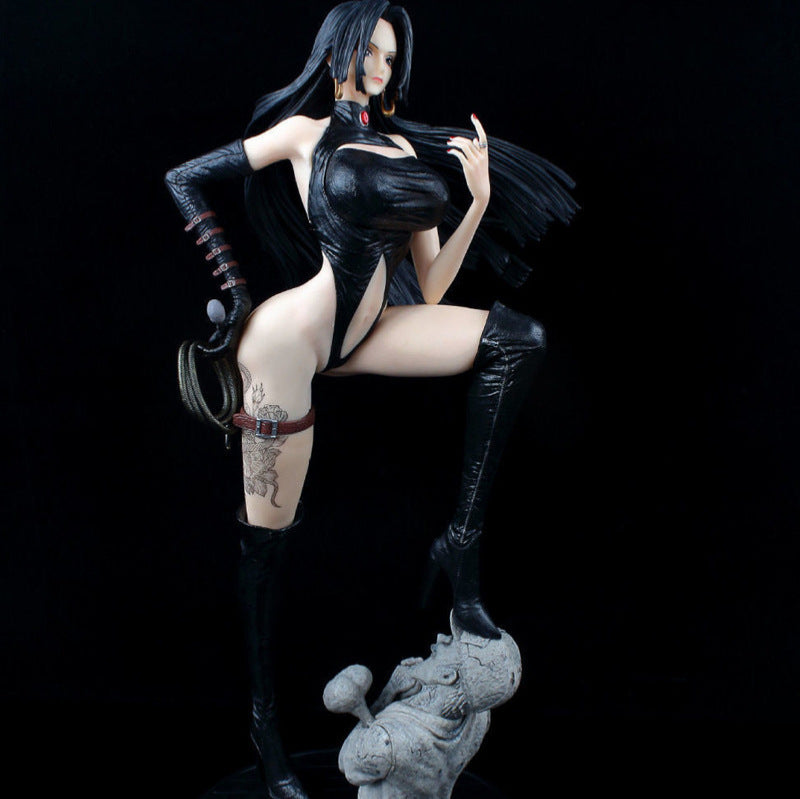 SH One Piece Large GK Handcrafted Hancock Leather Jacket Boa Hancock Replaceable Statue Scene Model Boxed Figure Gift