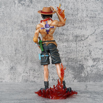 One Piece BT Standing Flame Ace Statue Model Figure Anime Doll Gift