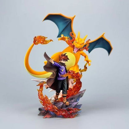 BKM Pokemon Anime Figure Desk Decor Statue Green-Blue Charizard