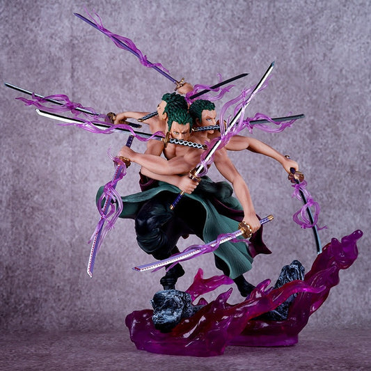 HH One Piece - Nine Sword Style Zoro - Ashura Three Heads Six Arms - Interchangeable Head Figure