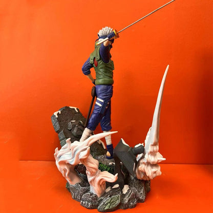 Large-Scale Kakashi with Sword GK Naruto Light-Up Kakashi Figure Model Statue