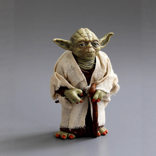Shin Chan Anime Star Wars Yoda Master 12cm Real Clothes Movable Limbs Figure Movie Merch