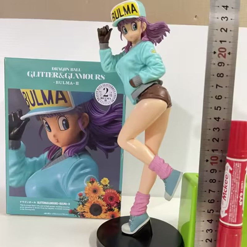 LL Super Saiyan Shining Charm & Bulma Casual Wear Red Blue Clothes Model Figure Boxed