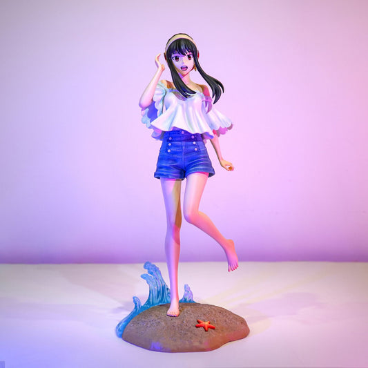 JT Anime Spy x Family Beach Yor GK Yor Forger Scene Statue Model Figure Ornament