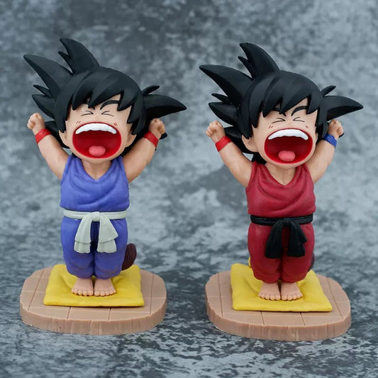 Dragon Ball Q Version Yawning Young Goku Figure Anime Model