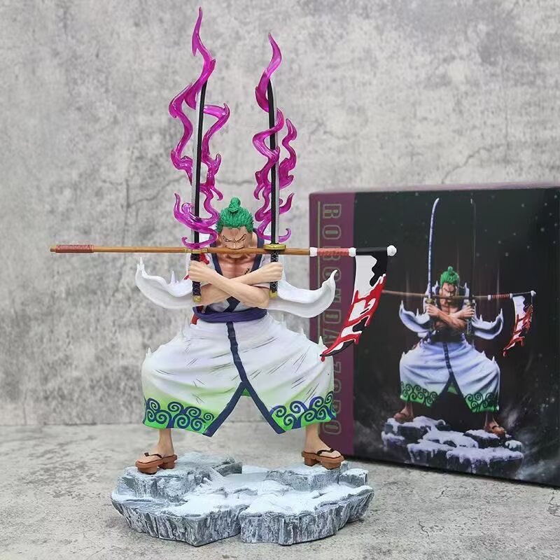 One Piece Onigashima Hell Oni Slash Zoro Three Sword Style Death Scythe Boxed Figure