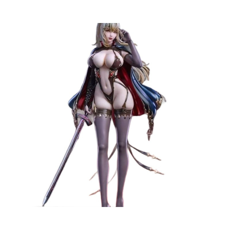 GK Artoria Black Lance Anime Ornament Desktop Decoration 2D Figure Statue Gift Model