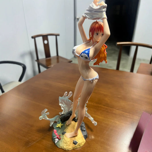 One Piece Nami Swimsuit Figure Anime Cartoon Desktop Model