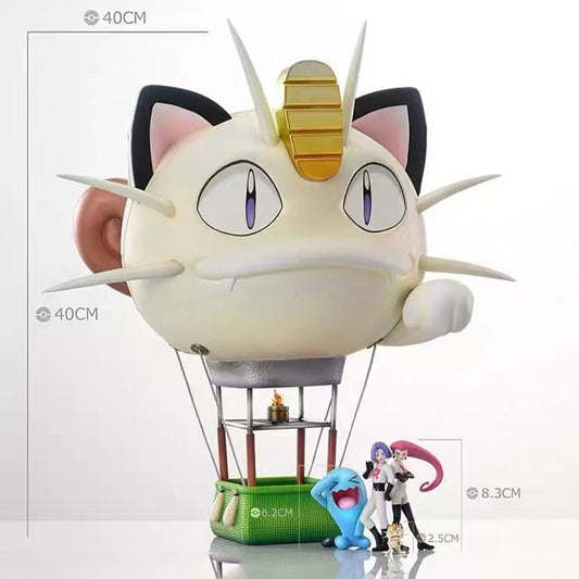 Pokemon GK EGG Team Rocket Traveling Through Galaxy Musashi Kojiro Meowth Large Anime Figure