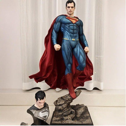 DC Justice League Man of Steel Superman GK Statue Figure Fashion Model Ornament