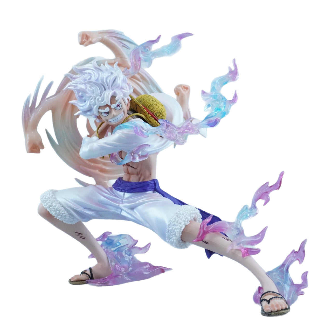 SH One Piece Swinging Arm Rotating Nika Luffy Anime GK Model Figure Statue