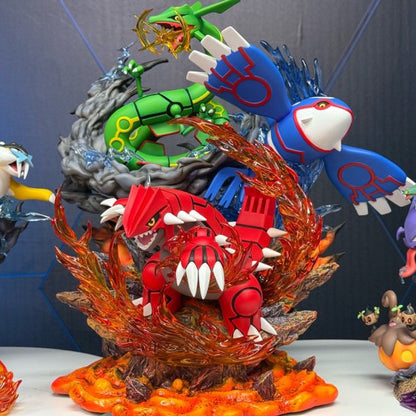 Pokemon Hoenn Trio Scene GK Evolution Figure Glowing Model Statue