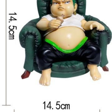 Fatty Series One Piece Fat Zoro Drinking on Sofa Seated Boxed Figure