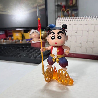 Crayon Shin-chan Cos Nezha Shinnosuke Nohara Figure Cute Ornament Keychain Doll Gift