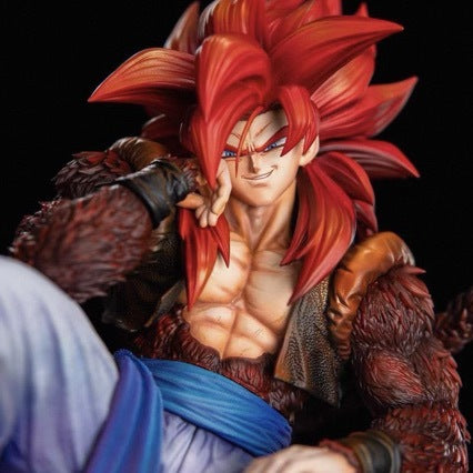 Dragon Ball Anime Desktop Statue Sitting Super Saiyan 4 Gogeta GK Figure Anime Peripheral Gift