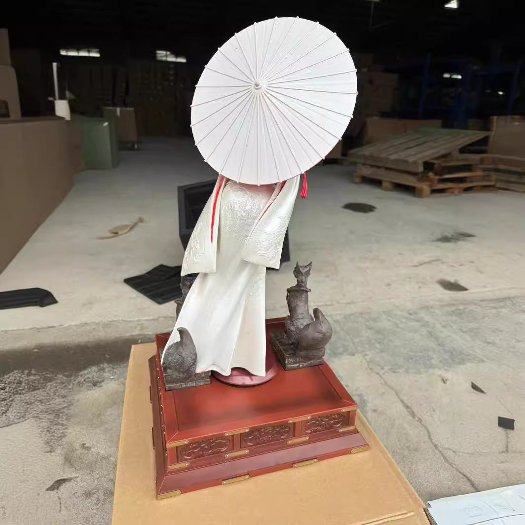 SH In Stock Naruto Kimono Hinata Figure Model Female Sculpture GK Kimono Premium Desktop Statue Ornament