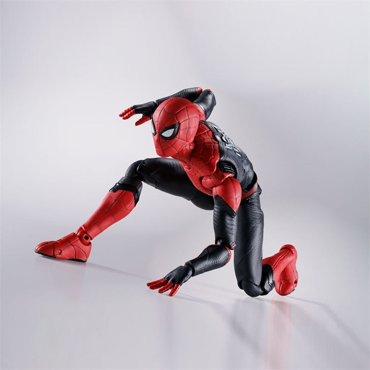 SHF Avengers Far From Home Red Gold Red Black Iron Spider-Man Action Figure Model