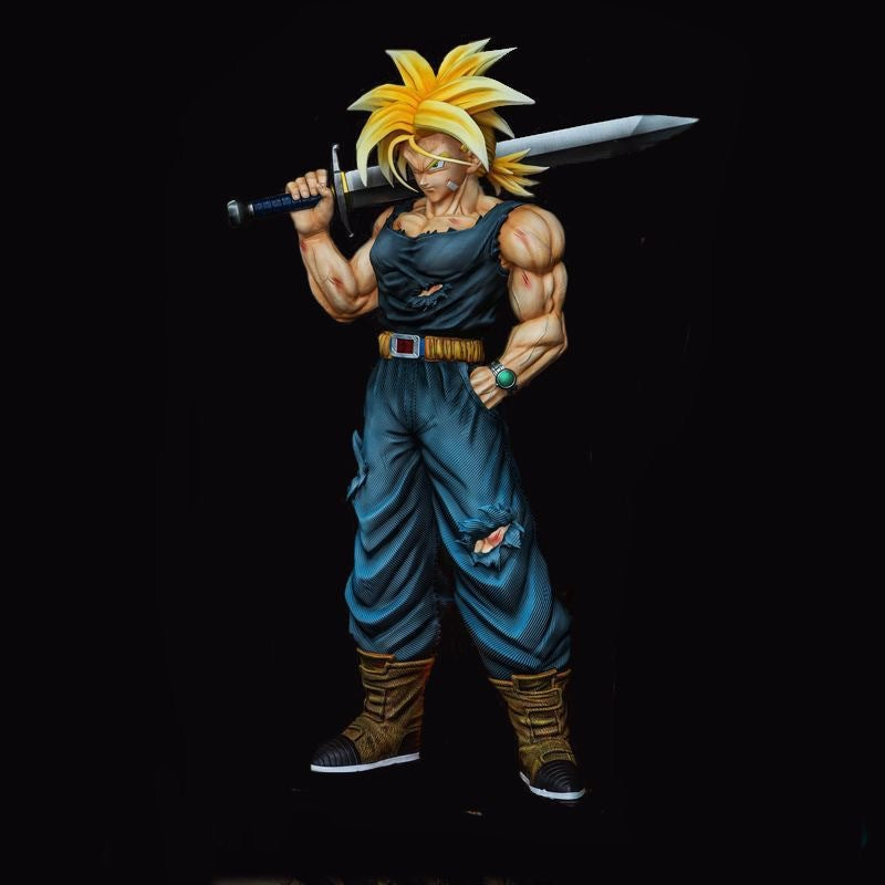 Z Super Saiyan GK Future Trunks Carrying Sword Figure Statue Desktop Ornament Boxed