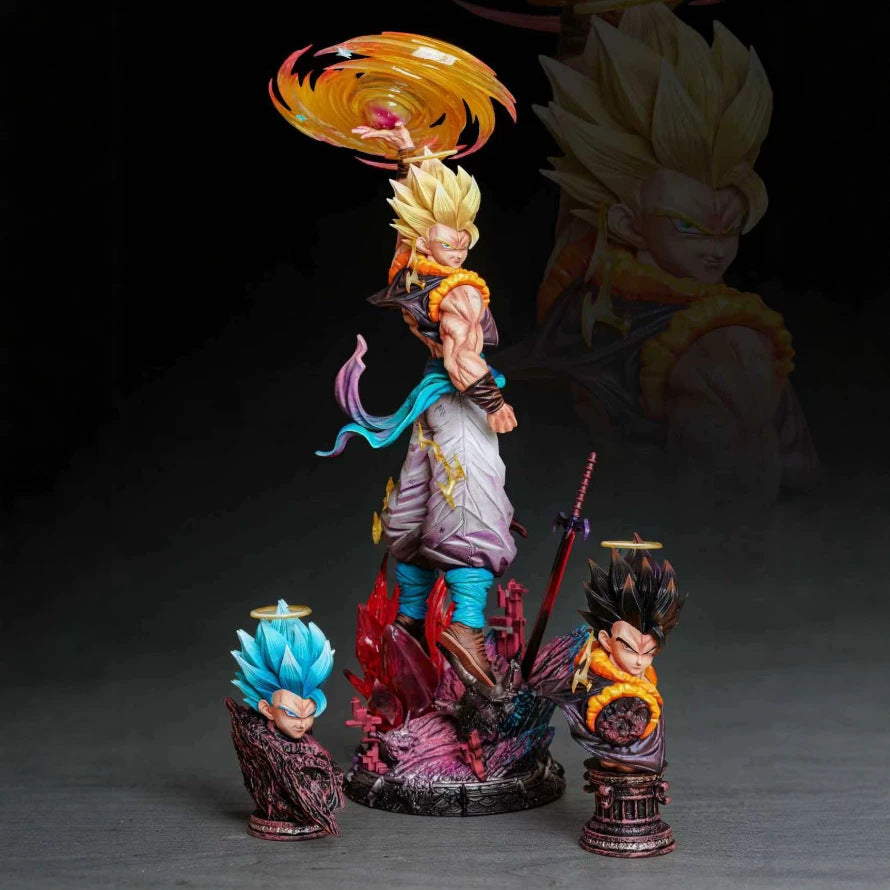 Dragon Ball GK Yunqi Gogeta Triple Head Sculpt Anime Model Statue JT Figure