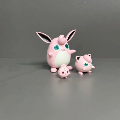 Kemono Figure Pokemon Jigglypuff Evolution Set Model Toy Pet Figure