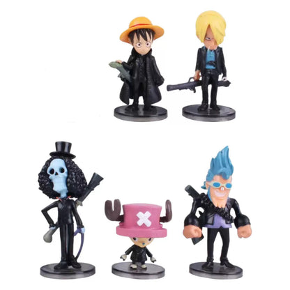One Piece Blind Box Black Pirate King Figure Luffy Zoro Desktop Cake Ornament