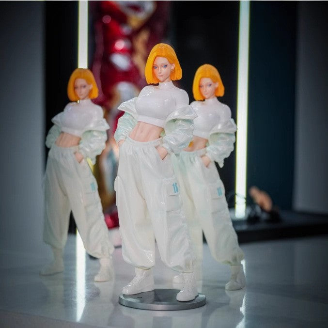 HH Statue Dragon Ball Android 18 Realistic Statue Desktop Decor