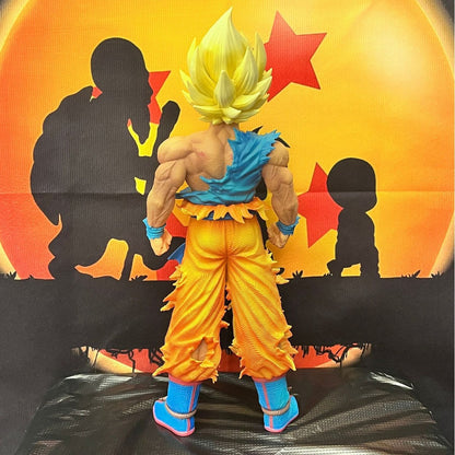 Dragon Ball Super Saiyan Goku Battle Damaged Model Figure Boxed