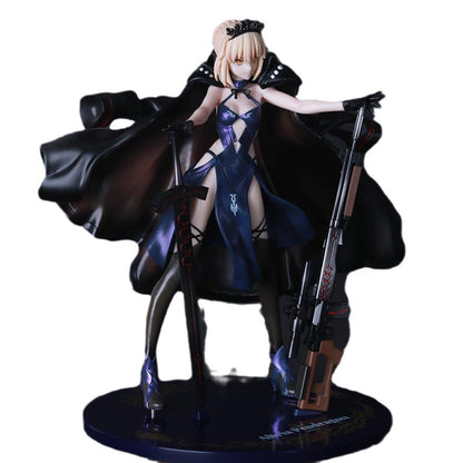 Fate Saber Alter Reverse Body Figure FATE Black Saber Holding Spear FGO Anime Ornament