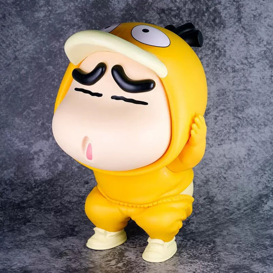 Premium Edition Giant Psyduck Crayon Shin-chan Cos Psyduck 1:1 Anime Cartoon Model Figure Ornament