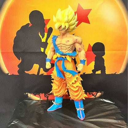 Dragon Ball Super Saiyan Goku Battle Damaged Model Figure Boxed