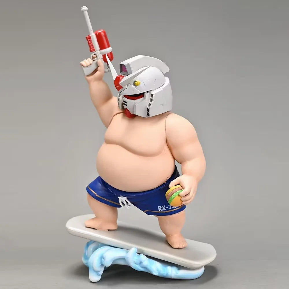 Big Muscle Protein Powder Fat Guy Surfing Origin Glowing Eyes Model Boxed Figure