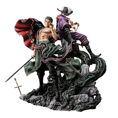 One Piece Warlord Mihawk Zoro Anime GK Model Figure Statue