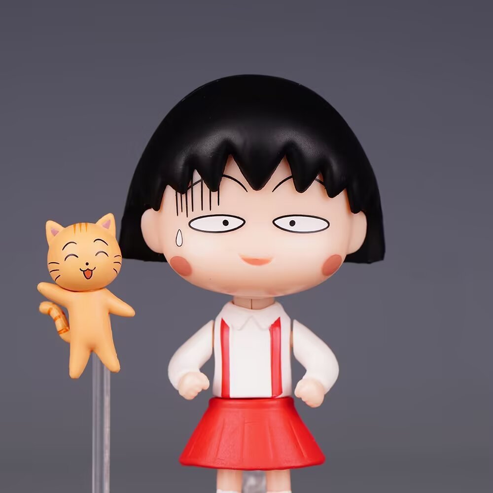 Chibi Maruko Chan 1500 Maruko Q Version Clay Movable Face Change Doll Boxed