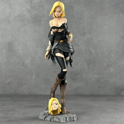 Dragon Ball Android 18 Figure Statue Female Charm Dual Interchangeable Head Anime Model
