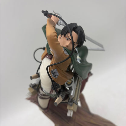 Attack on Titan Figure Tree Stump Ice Hange Levi Tree Trunk Standing Battle Scene Model
