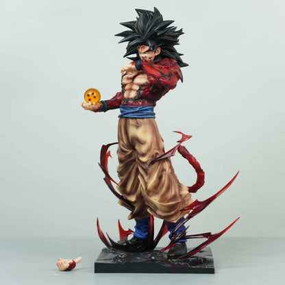 LK Dragon Ball Super Saiyan 4 Goku GK Figure High Restoration Battle Damage Scene