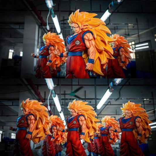 Dragon Ball Z Saiyan Yellow Hair 1/4 Super Saiyan 3 Goku GK Anime Statue JT Model