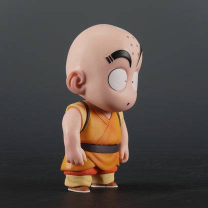 Super Saiyan Q Version Childhood Derpy Krillin Funny Goku Desktop Model Boxed Figure