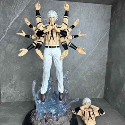 King of Fighters Orochi Sun God Figure Dual Half Body Sculpt Light-Up Base
