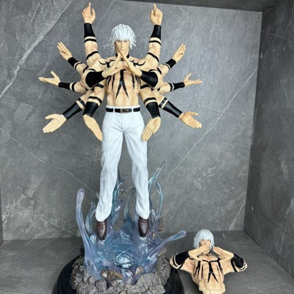 King of Fighters Orochi Sun God Figure Dual Half Body Sculpt Light-Up Base