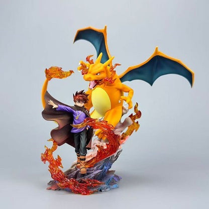 BKM Pokemon Anime Figure Desk Decor Statue Green-Blue Charizard