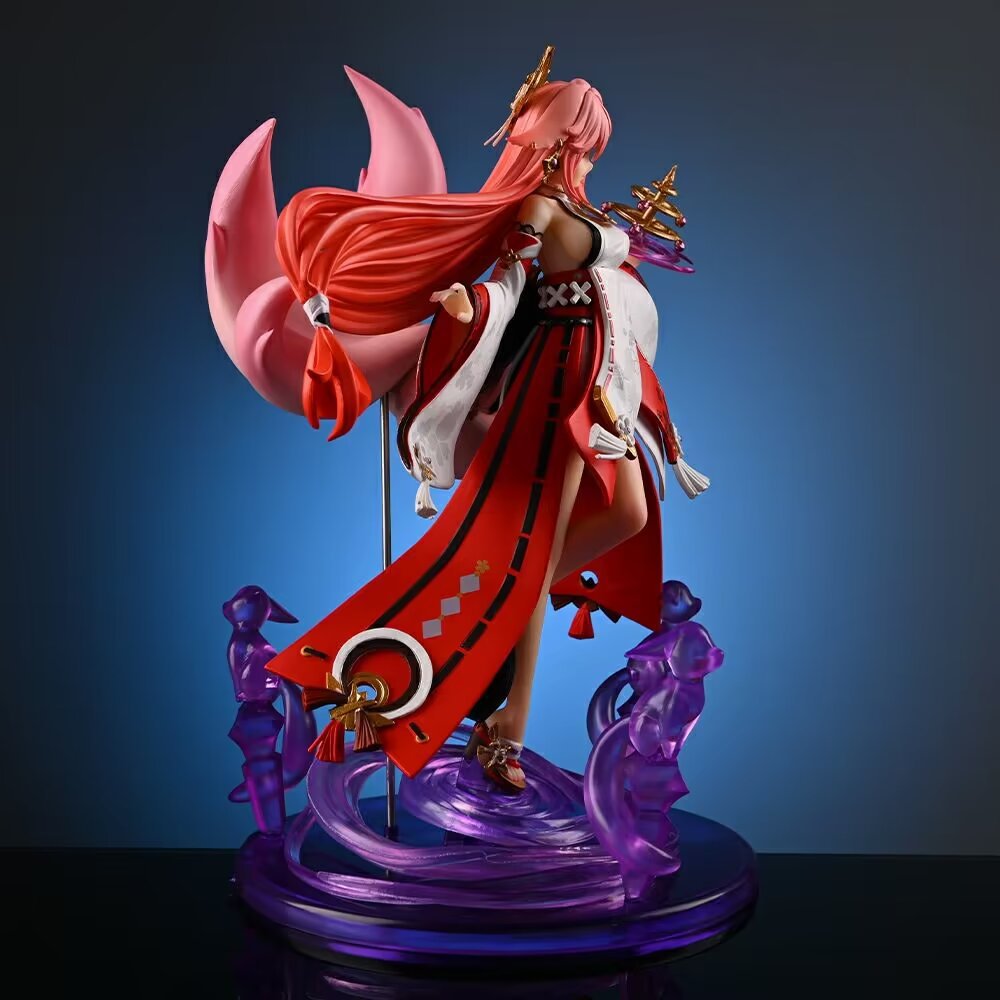Genshin Impact Yae Miko Figure, Fox Form, Shrine, GK Model