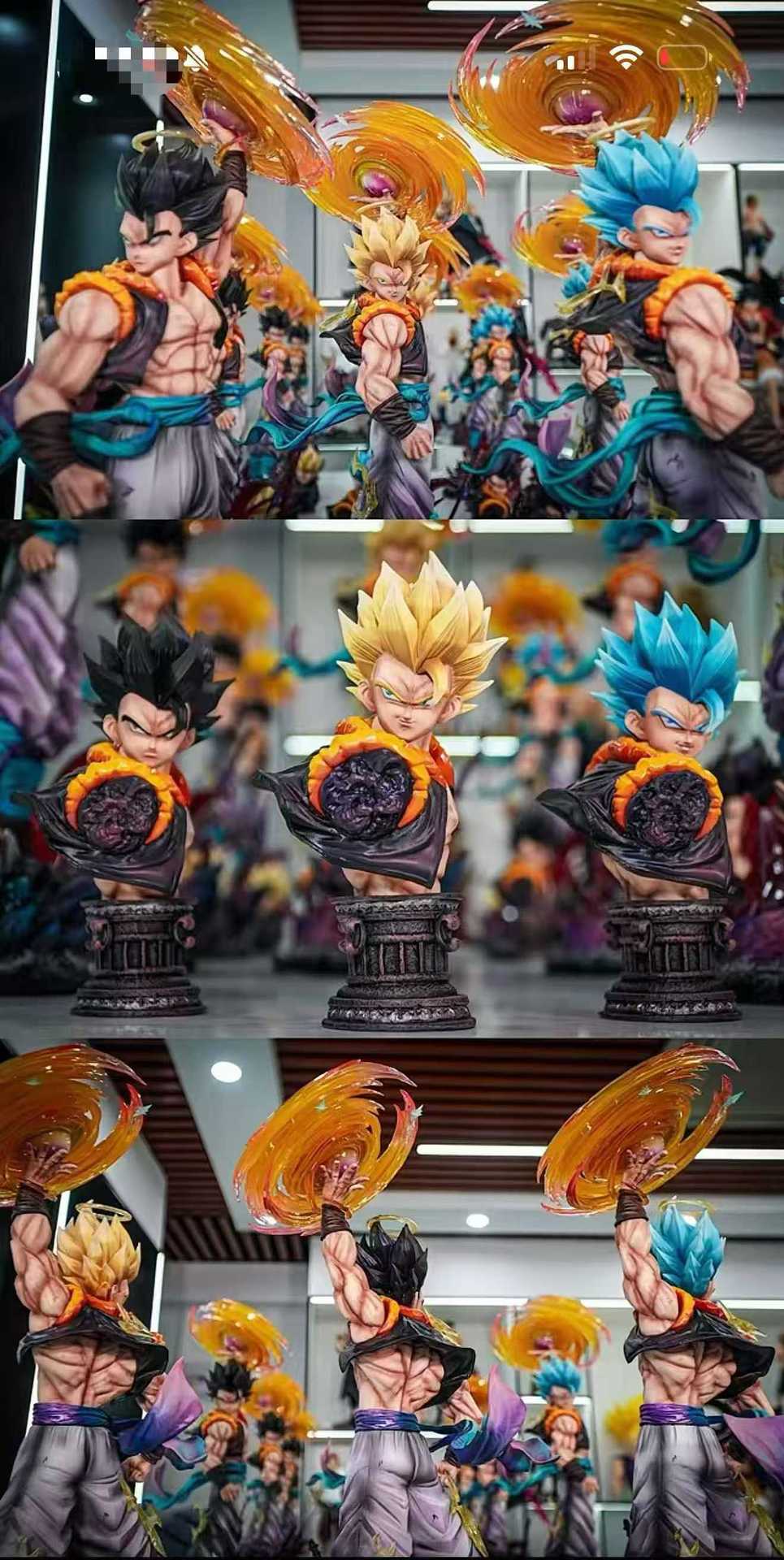 Dragon Ball GK Yunqi Gogeta Triple Head Sculpt Anime Model Statue JT Figure