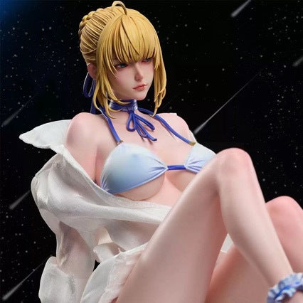 ZN Swimsuit Saber Artoria Anime Figure GK Model Desktop Decor